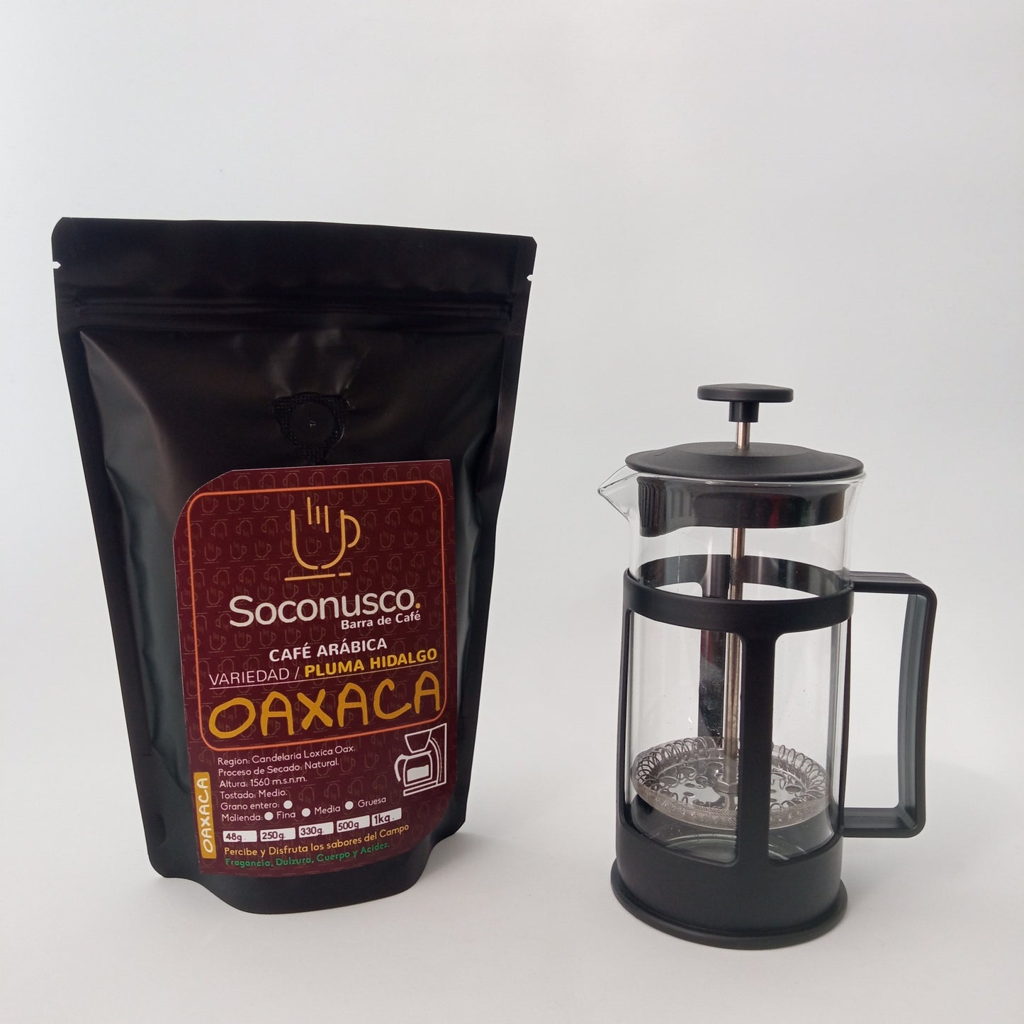 Prensa Francesa 350 ml + Café 250g