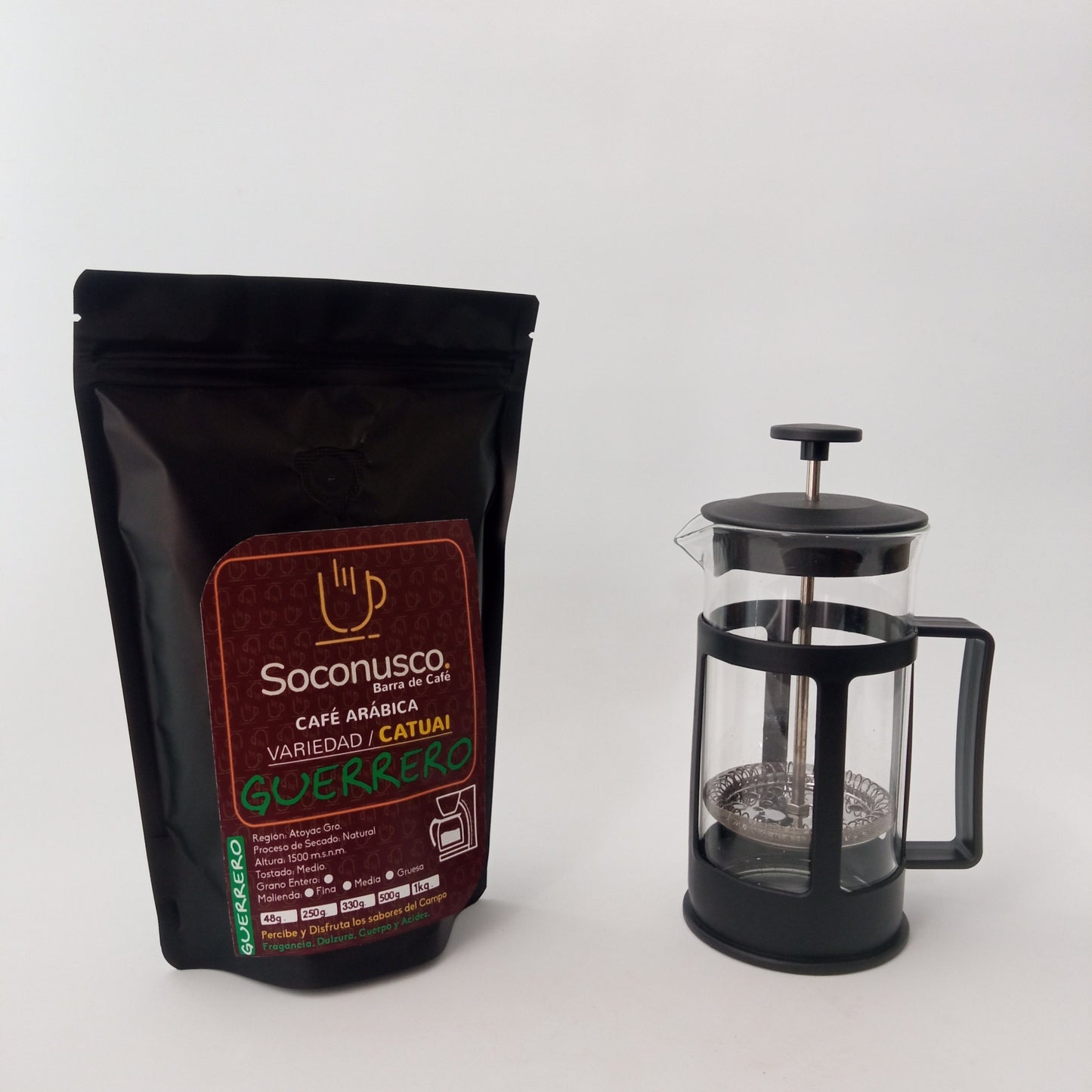 Prensa Francesa 350 ml + Café 250g